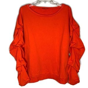zara gathered sweatshirt